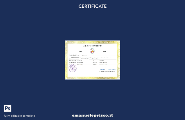 certificato di matrimonio Togo in stile verificato Modello Word e PDF